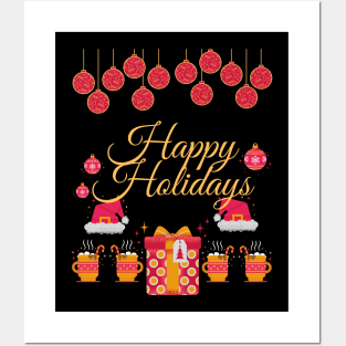 Holidays Greeting Presents and Eggnog Posters and Art